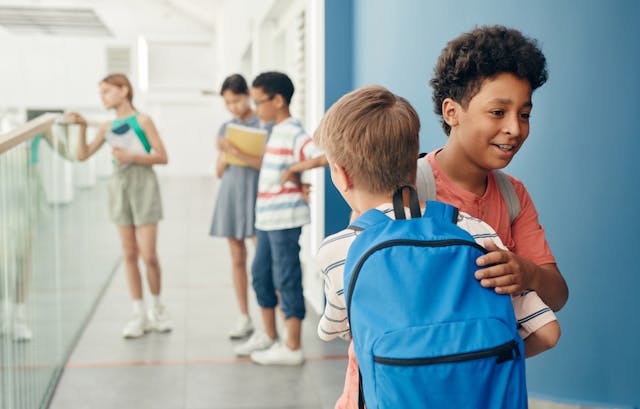enfants lors de la rentrée scolaire.